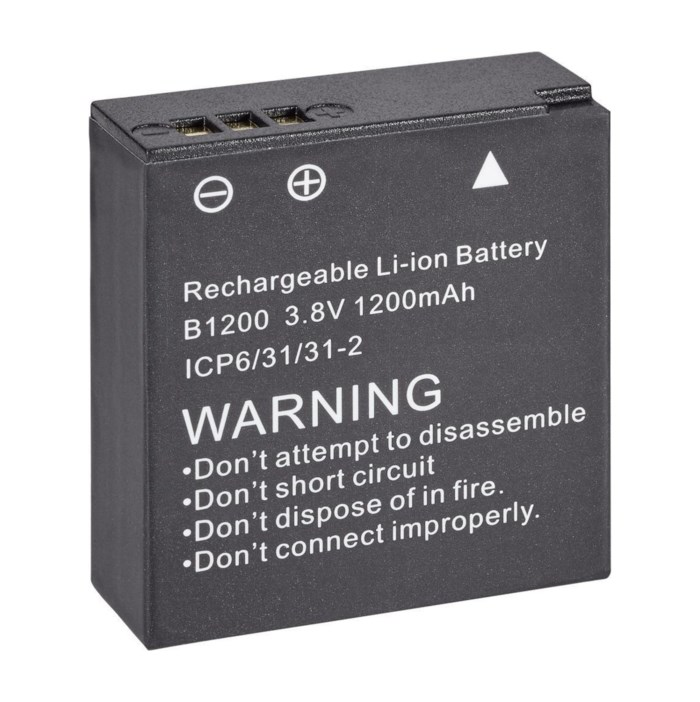 Batteri för actionkamera. Extrabatteri