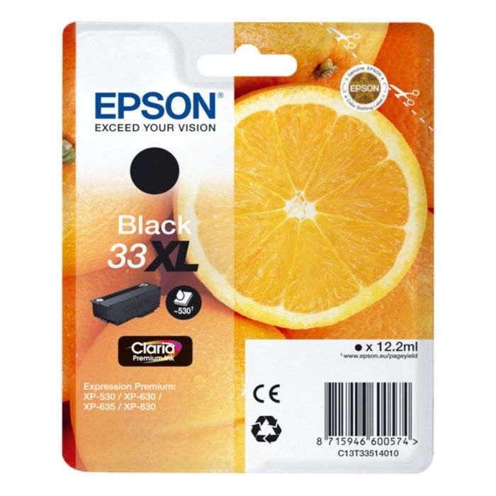 Epson T3351 Bläckpatron Svart XL. Originalbläck för Epson-skrivare
