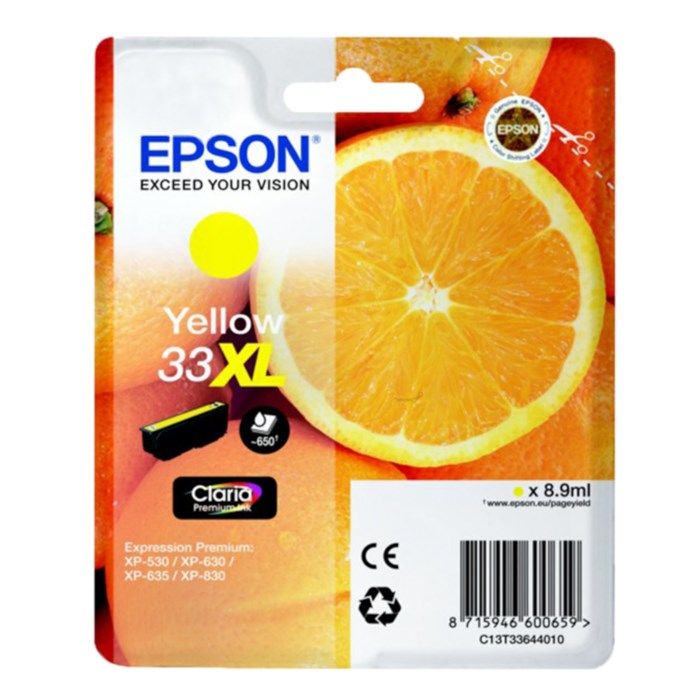 Epson T3364 Bläckpatron Gul XL. Originalbläck för Epson-skrivare