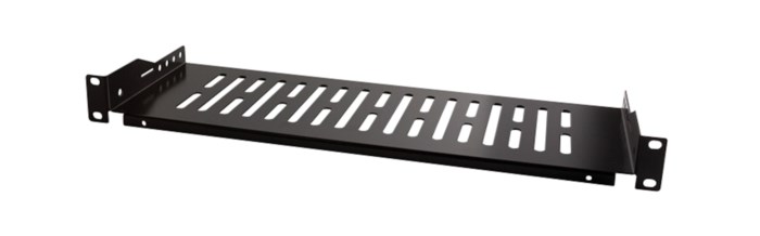 19"-hylla Svart 1U
