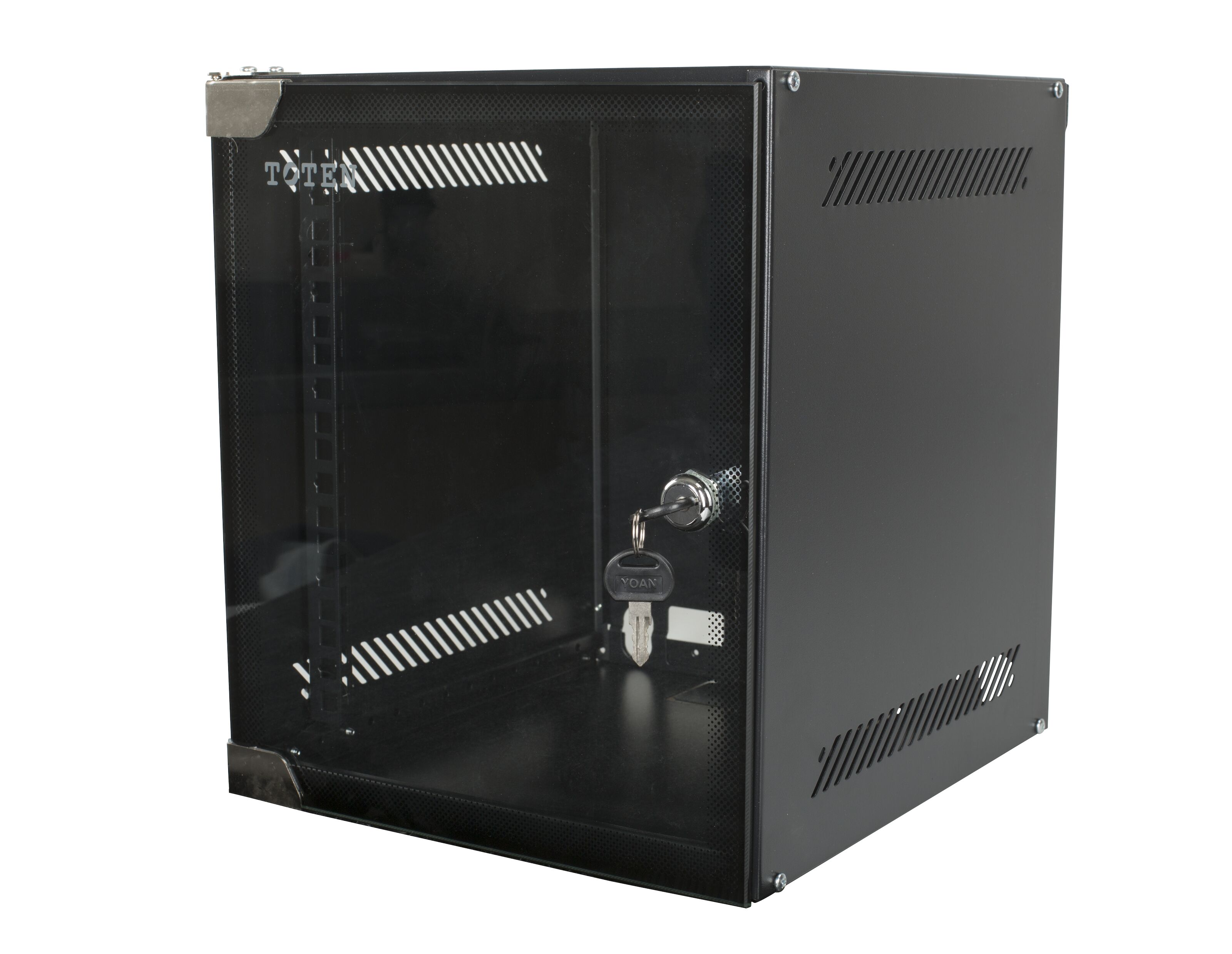 10" väggskåp Svart 6U