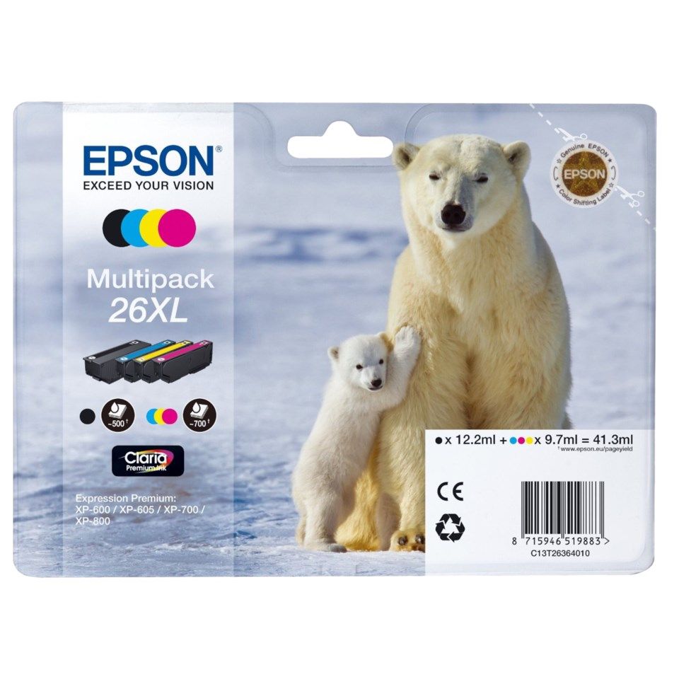 Epson T2636 Bläckpatroner XL 4-pack