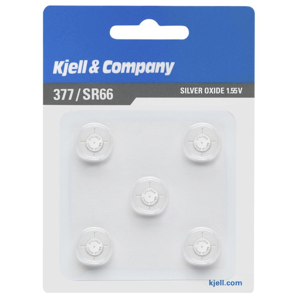 Kjell & Company Knappcellebatteri SR626 (377) 5-pk.