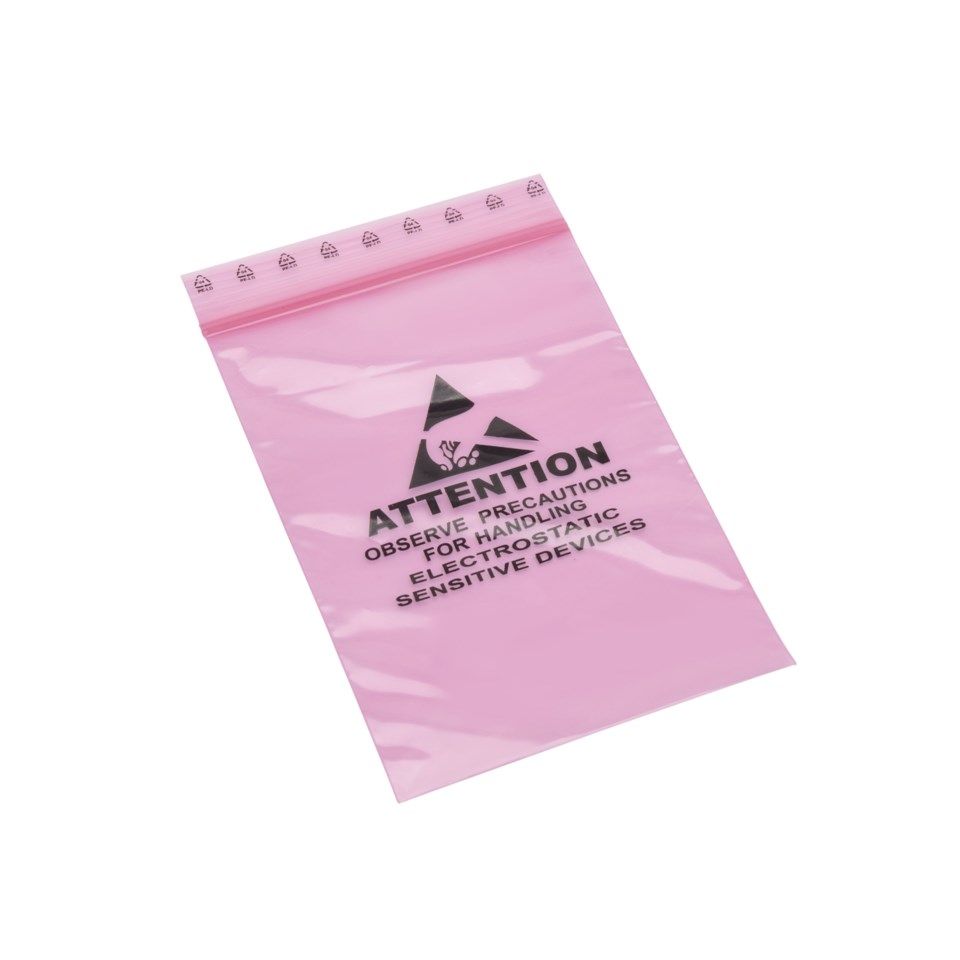 Luxorparts Antistatisk Pink Poly-påse 102x152 mm 100-pack