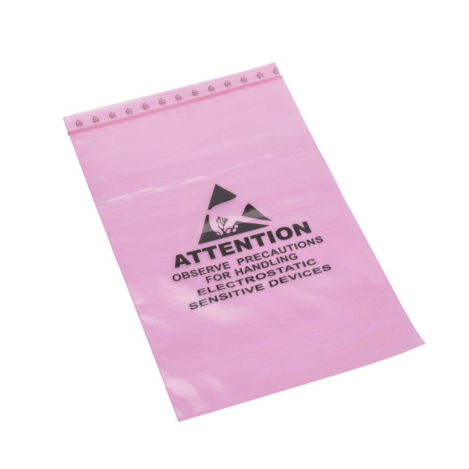 Luxorparts Antistatisk Pink Poly-påse 152x254 mm 50-pack
