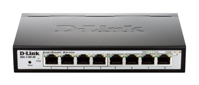 D-link DGS-1100-08 Managerbar gigabitswitch 8 portar