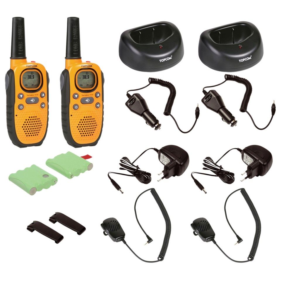 Topcom Twintalker 9100 walkie-talkie, 2-pk.