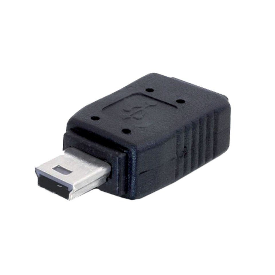 Adapter Micro-USB-hunnkontakt til Mini-USB-hannkontakt