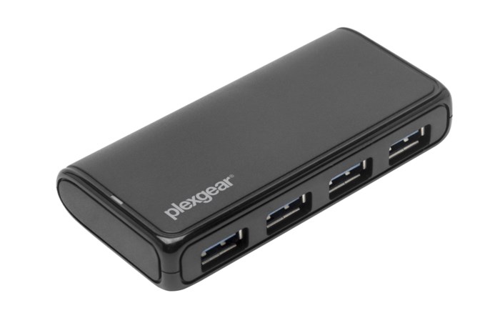 Plexgear Desktop 500 USB 3.0-hubb med strömförsörjning 4-vägs