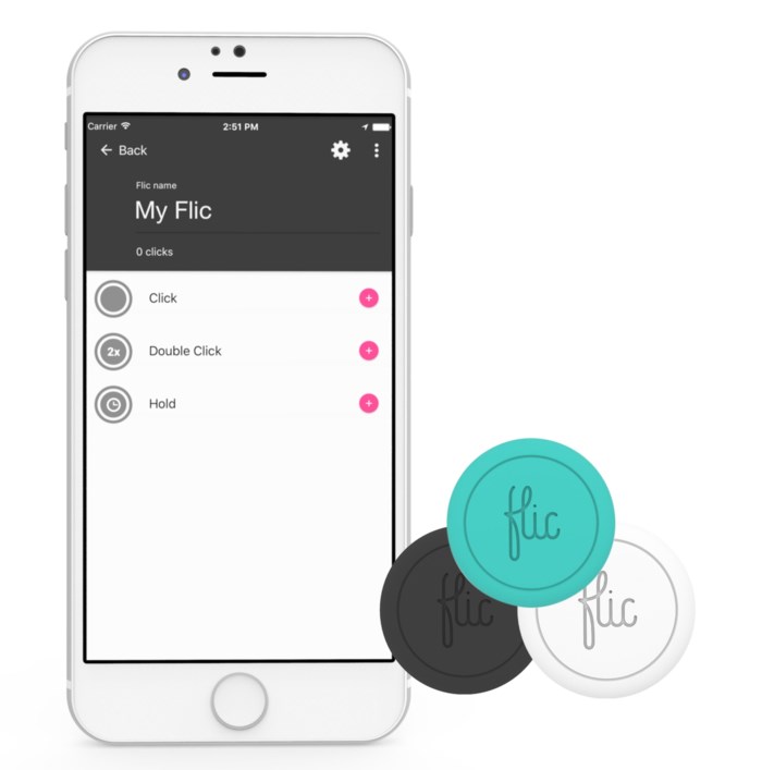 Flic Bluetooth-knapp för mobil Vit