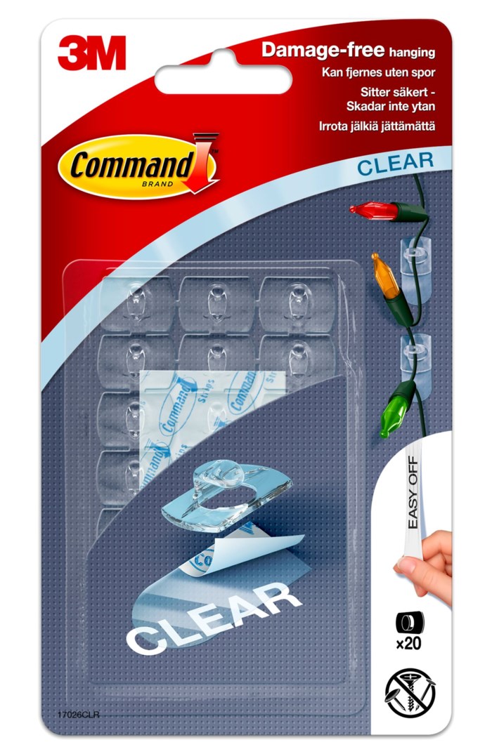 3M Command Kabelhållare Små 20-pack