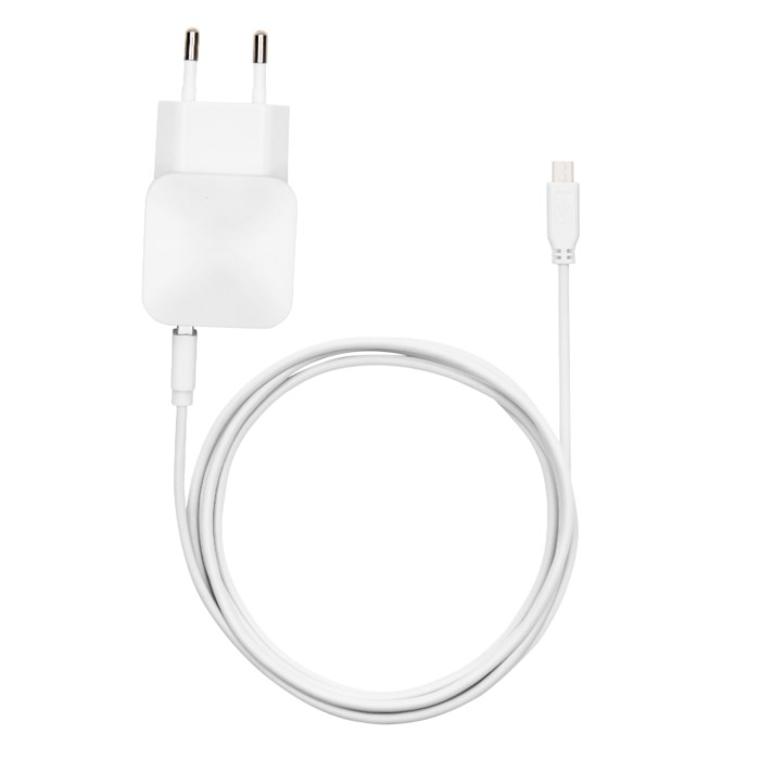 Linocell USB-laddare med Micro-USB-kabel 24 A Vit