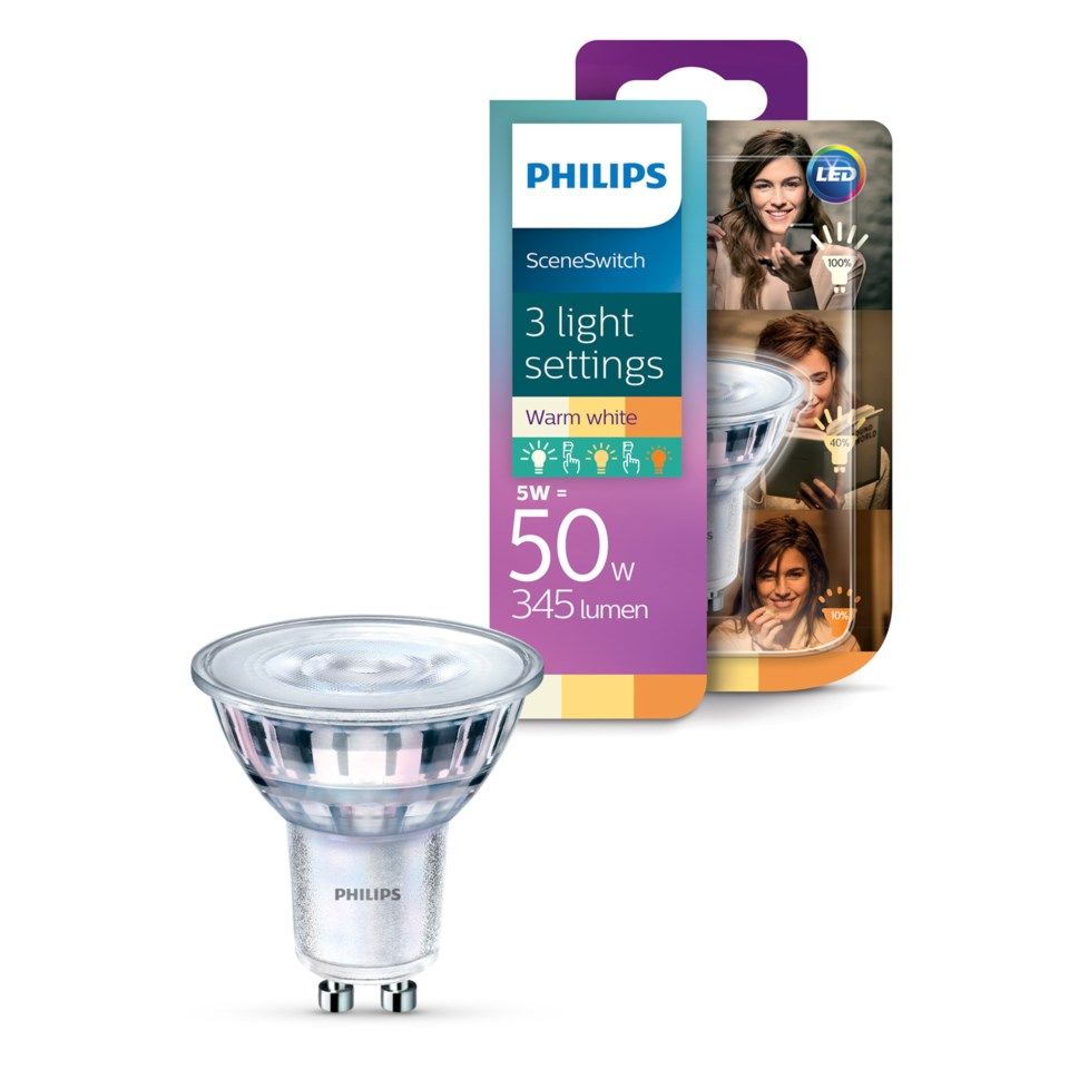Philips Sceneswitch LED-pære GU10 350 lm
