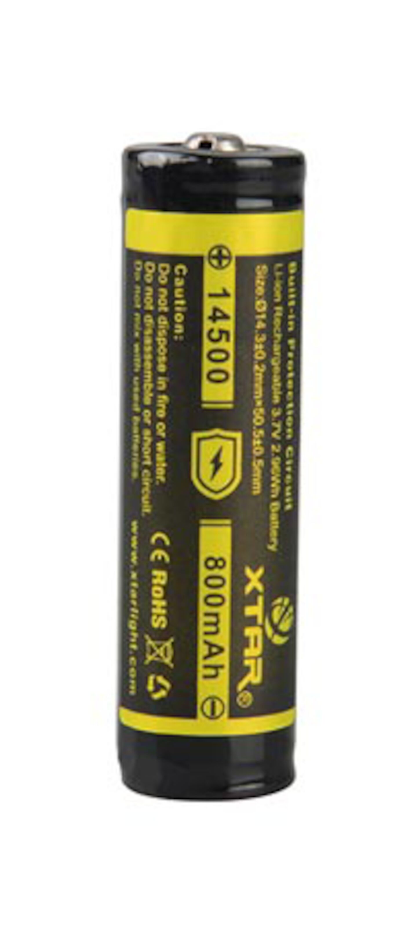 Pile rechargeable 14500 LiFePO4 3.2 V 600 mAh – Recharge rapide – Performance fiable pour applications pro – 1 pièce - MAH 1 PC