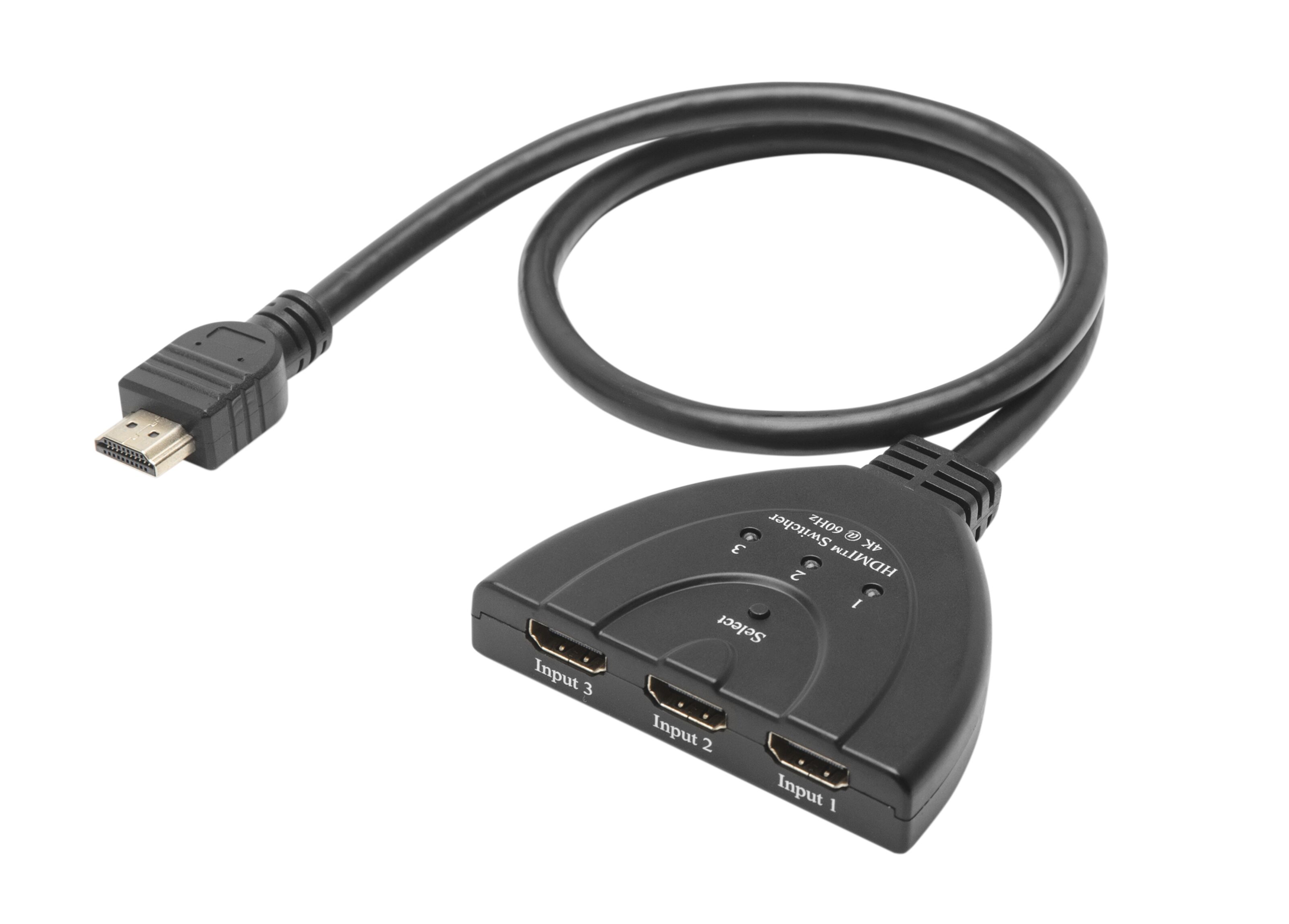 Kompakt automatisk 4K HDMI-switch 3-vägs - HDMI-switch | Kjell.com