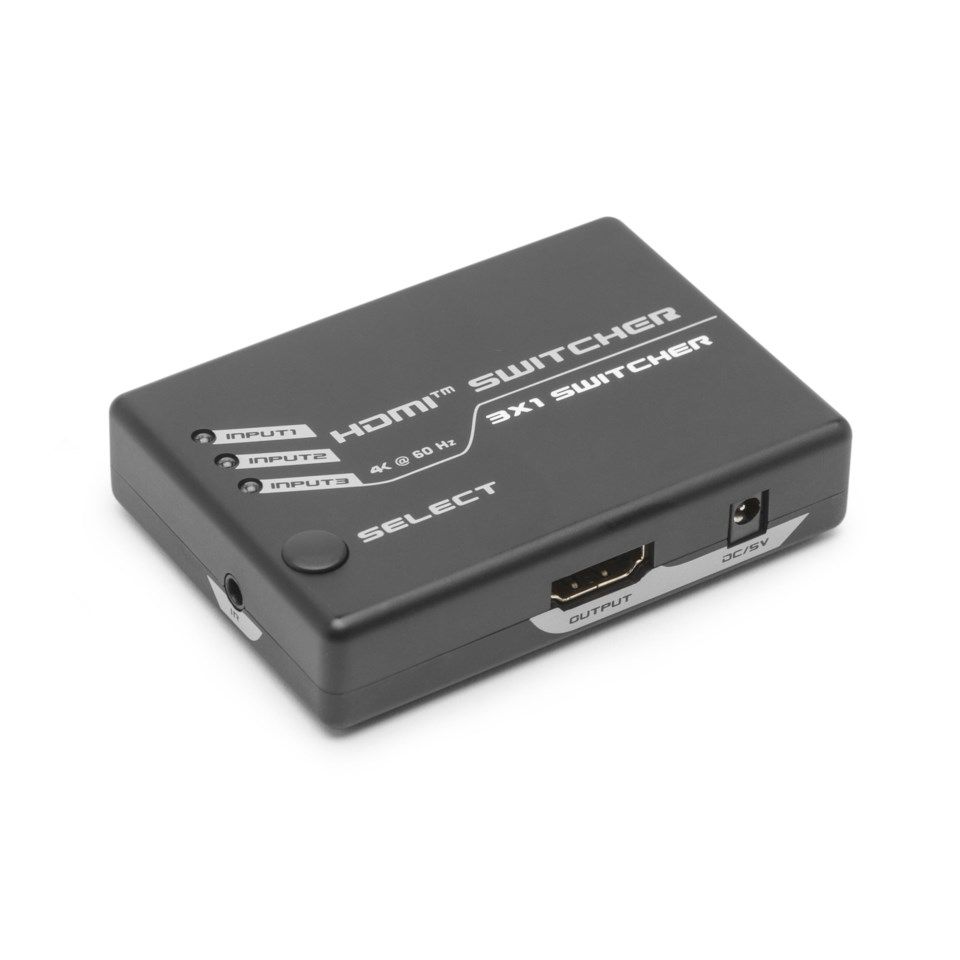 Luxorparts 4K HDMI-switch med fjernkontroll 3-veis