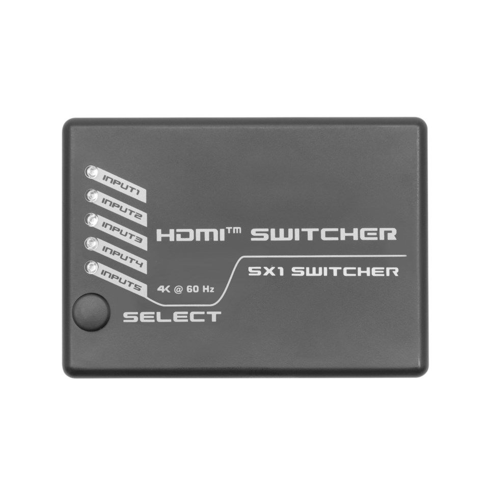 Luxorparts 4K HDMI-switch med fjärrkontroll 5-vägs