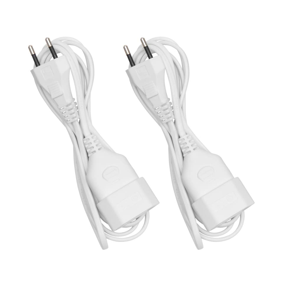 Luxorparts Förlängningskabel Ojordad 2,5 m (EU) 2-pack