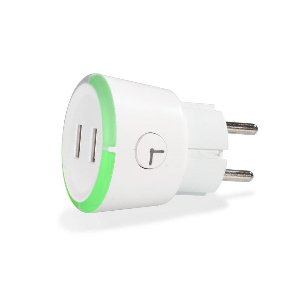 Capidi USB-säkerhetstimer med två portar 3,4 A Vit