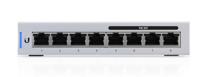 Ubiquiti Unifi US-8-60W POE-gigabitswitch 8 portar