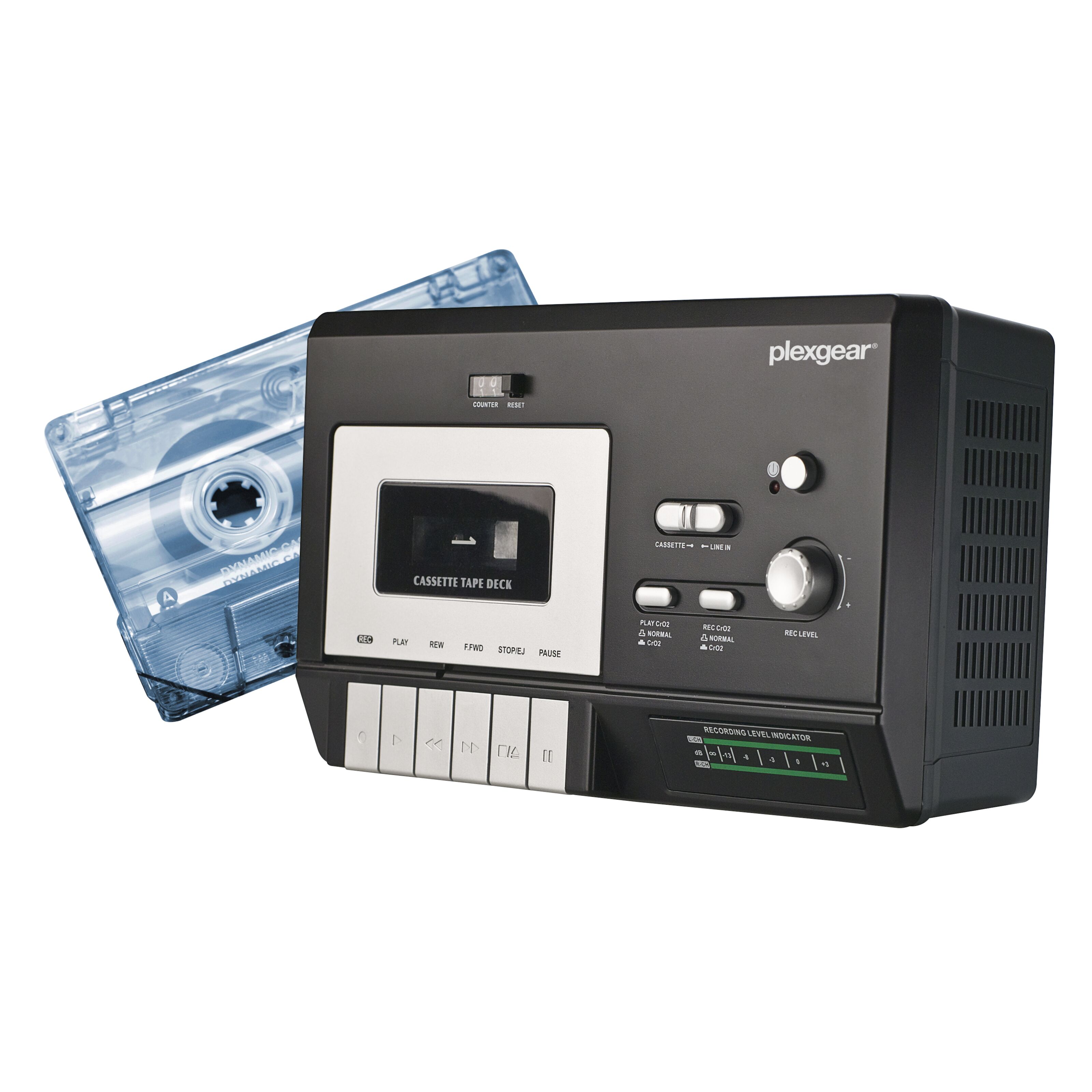 Plexgear Soundsaver MC USBkassettbandspelare Kassettband