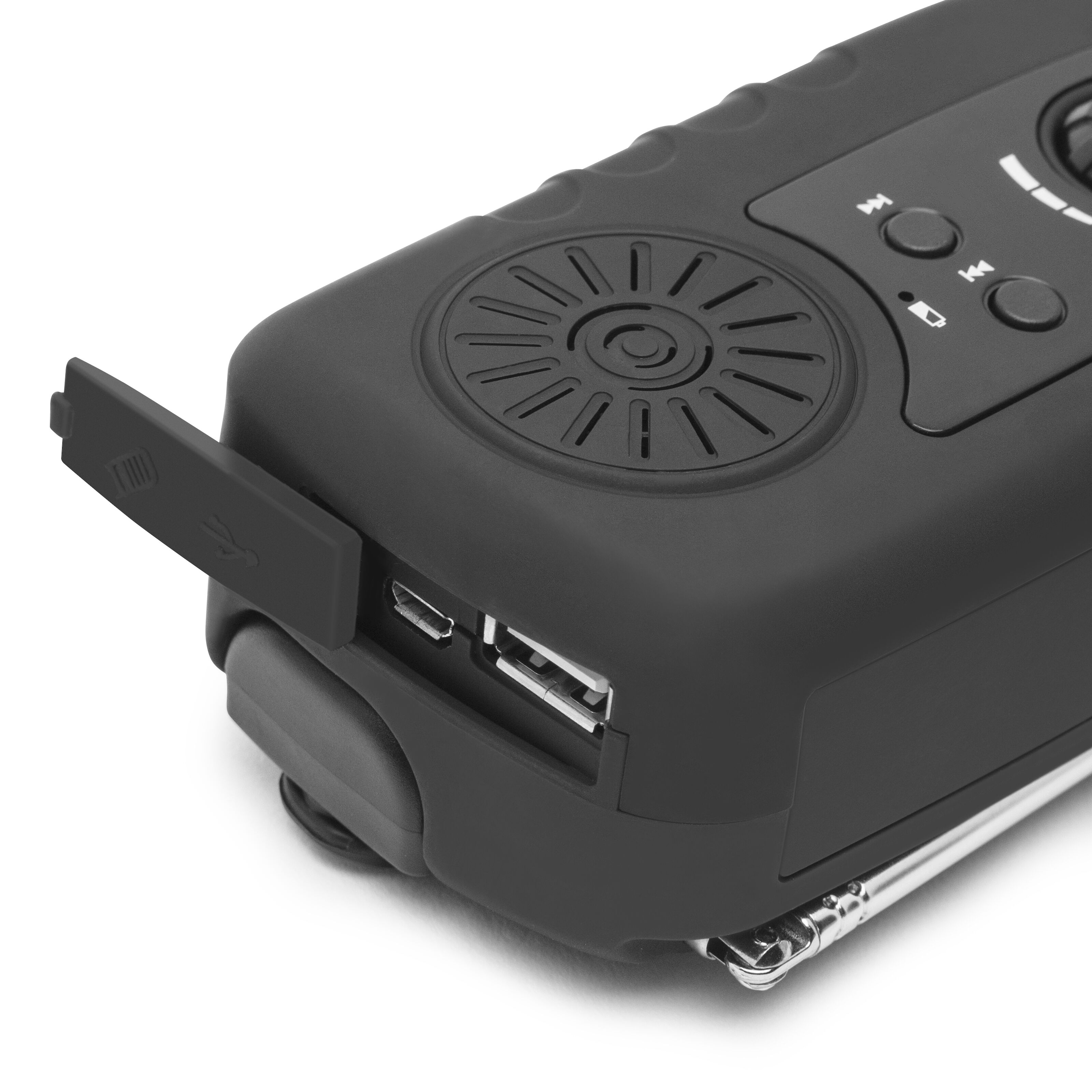 Rubicson FM-radio med dynamo-laddning