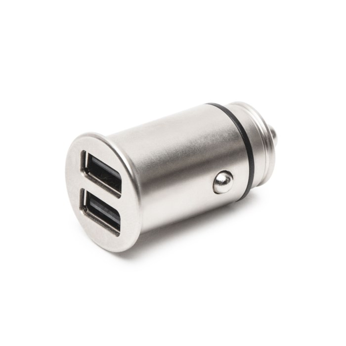 USB-billaddare med dubbla USB-portar 48 A Silver