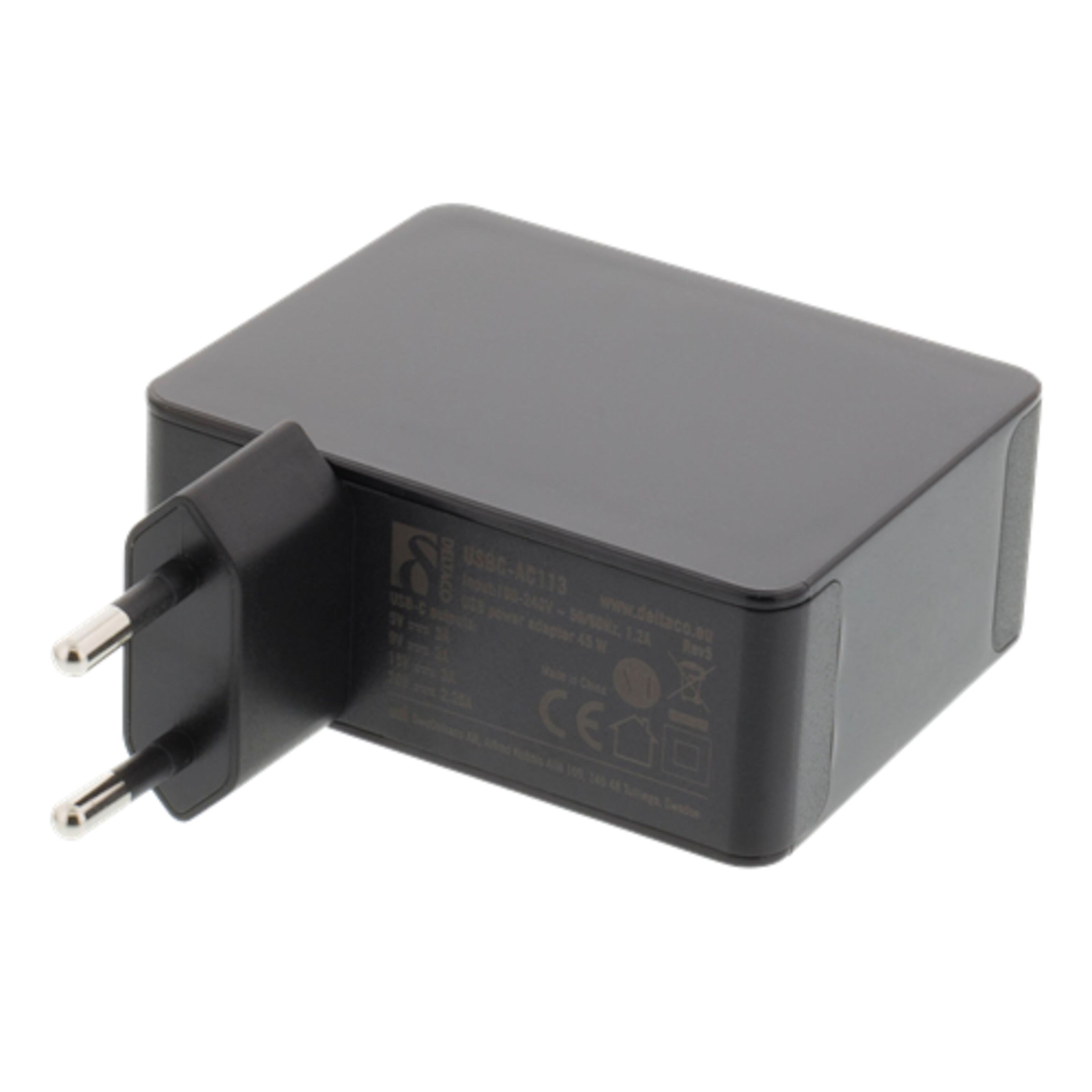 USB C PD laddare Svart USB C PD laddare Svart