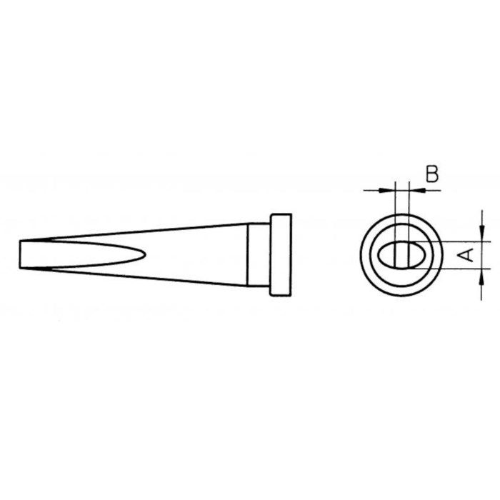 Weller Lång mejsel-lödspets 1,2×0,4 mm