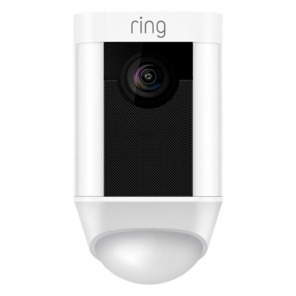 Ring Spotlight Cam Battery Trådløst overvåkingskamera Hvit
