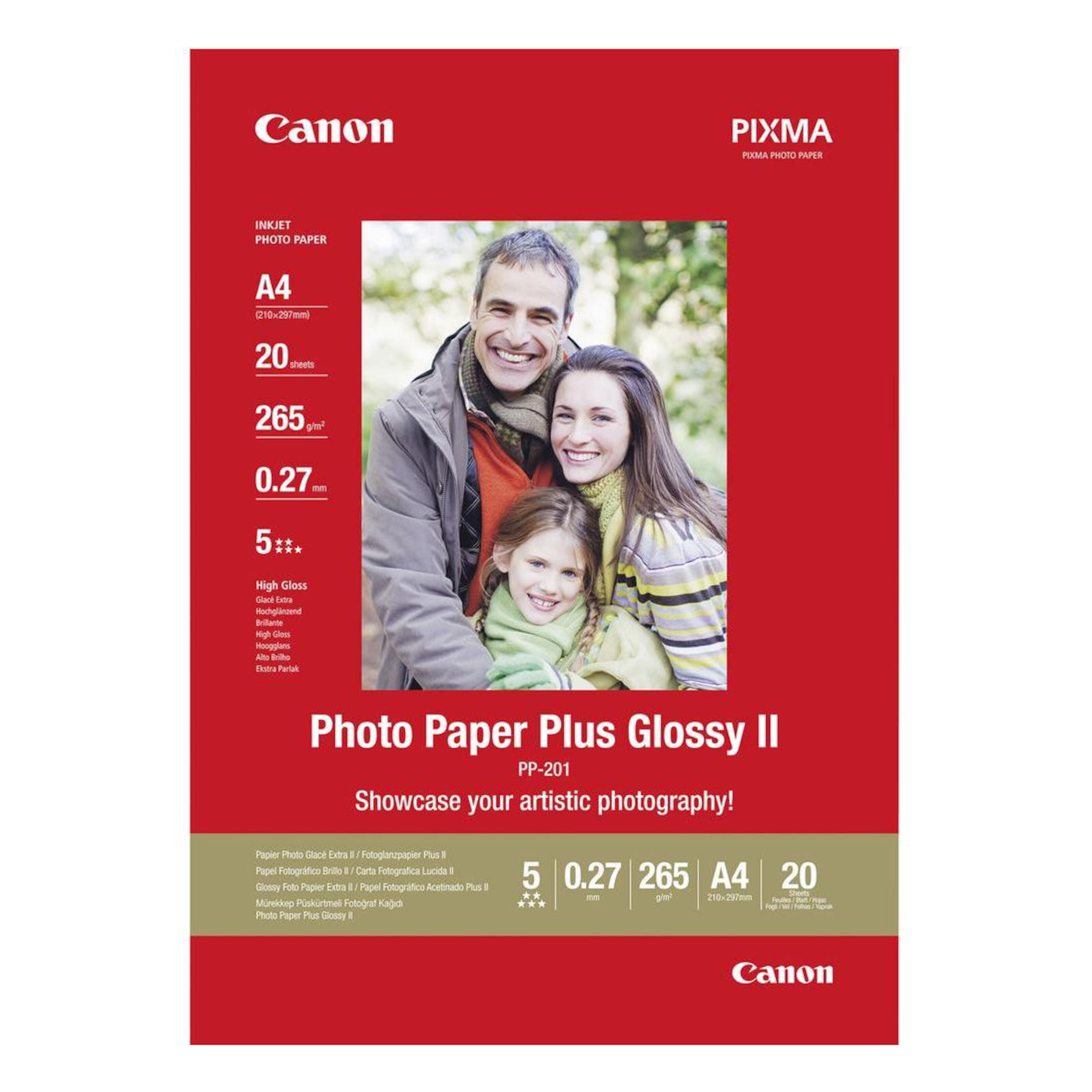 Canon Plus Glossy II Fotopapper A4 20pack Fotopapper