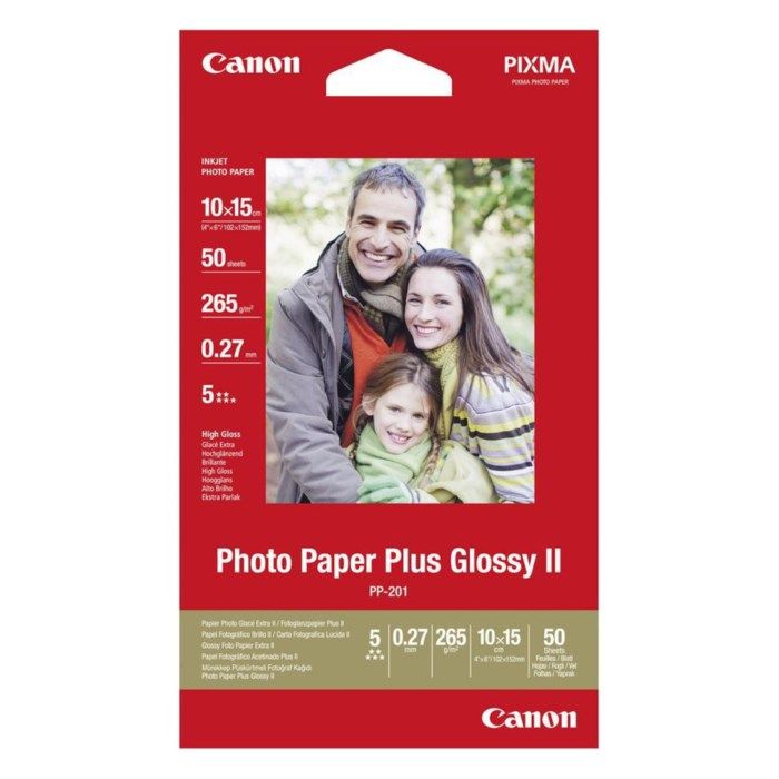 Canon Plus Glossy II Fotopapper 10×15 cm 50-pack