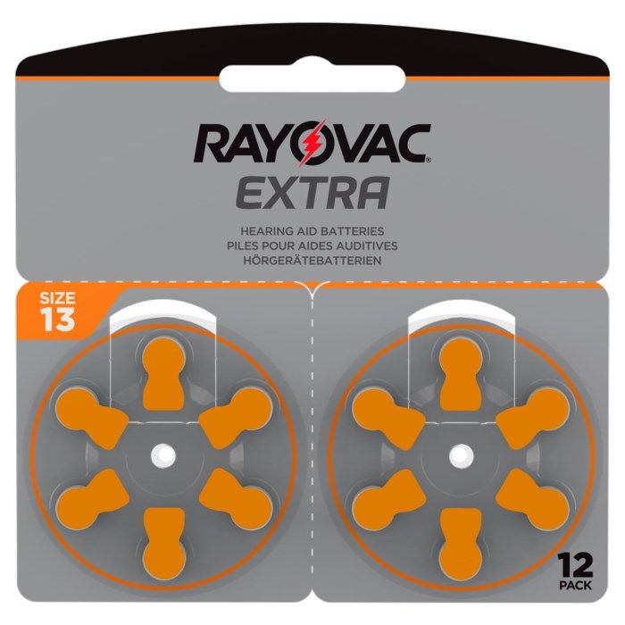 Rayovac Hörapparatsbatterier Orange ZA13 12-pack
