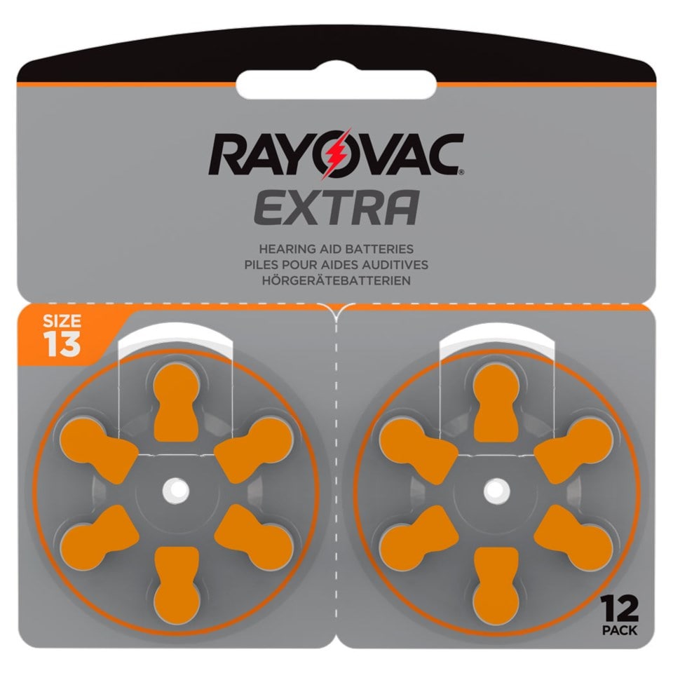 Rayovac Hörapparatsbatterier Orange ZA13 12-pack