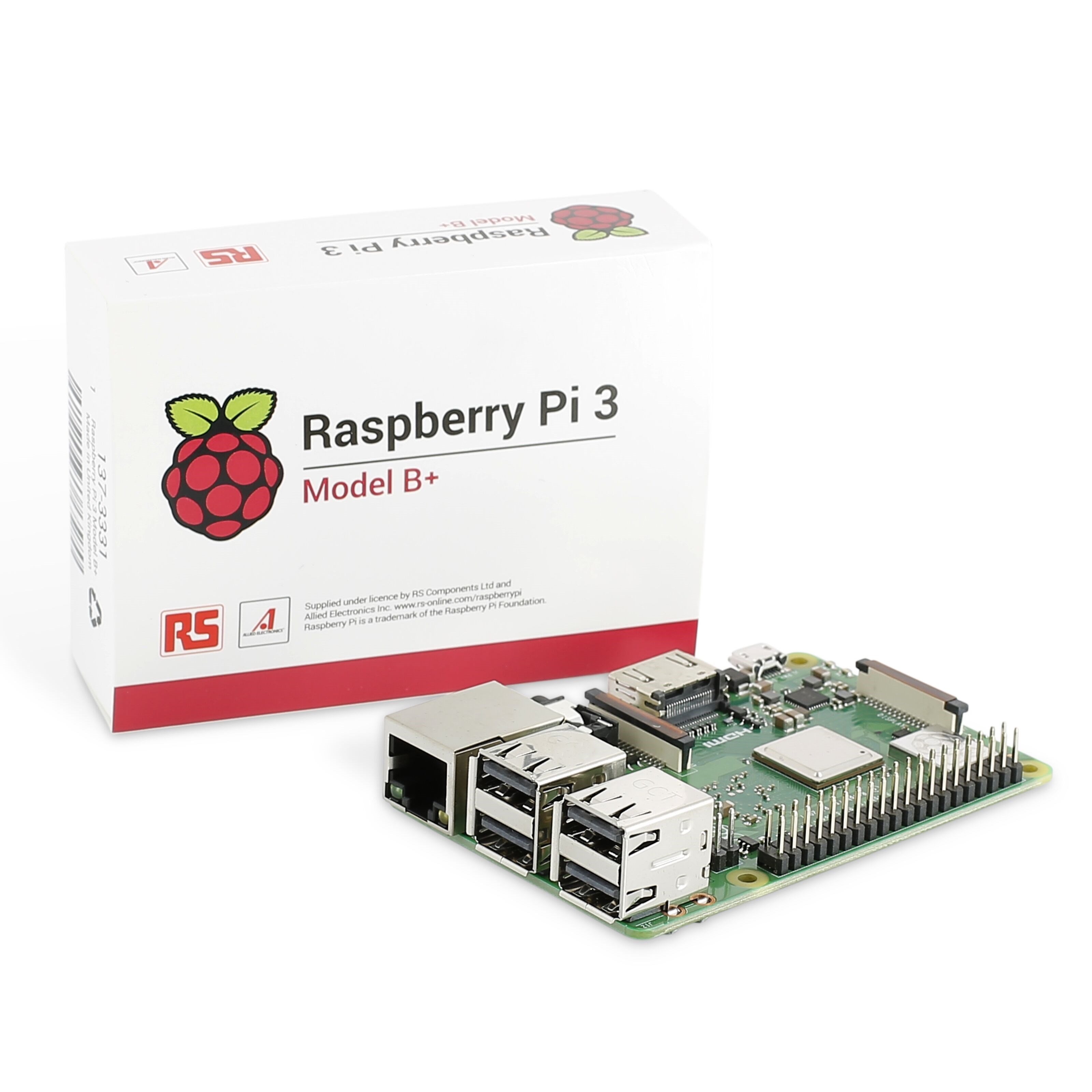 Raspberry Pi 3 Model B+ Enkortsdator - Raspberry Pi