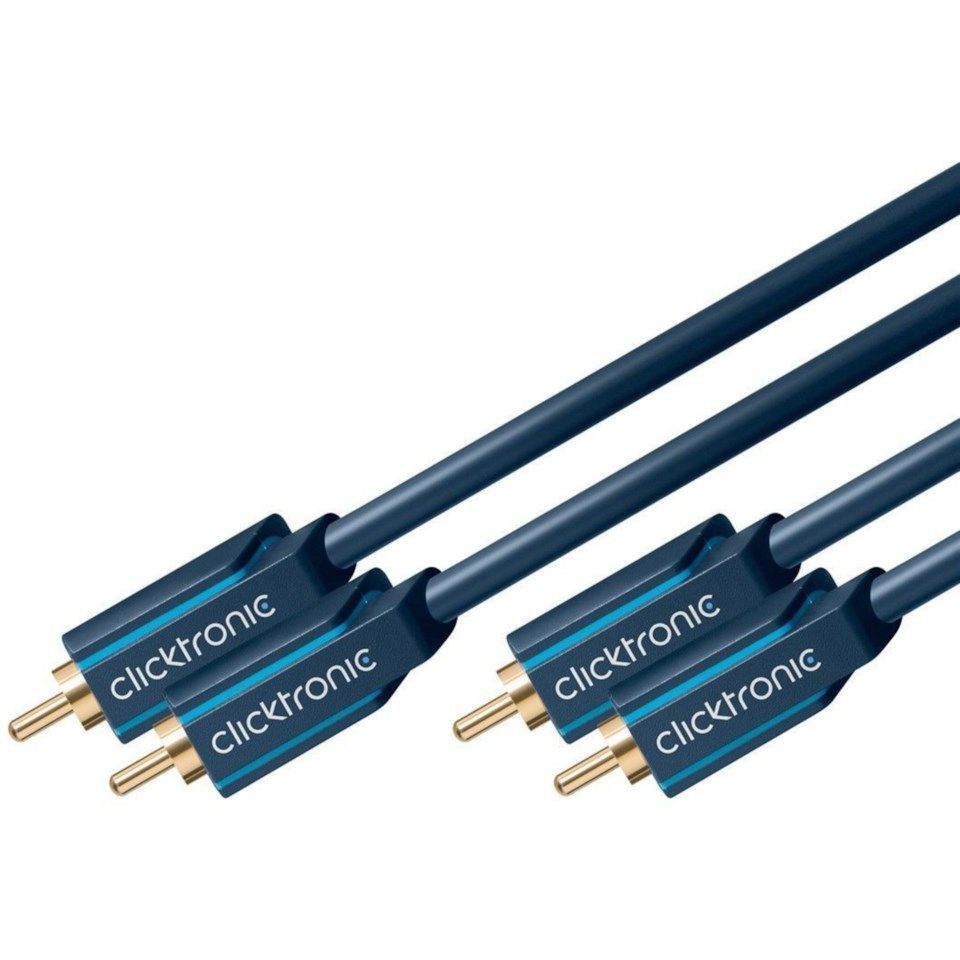 Clicktronic Stereolydkabel 2x RCA 15 m