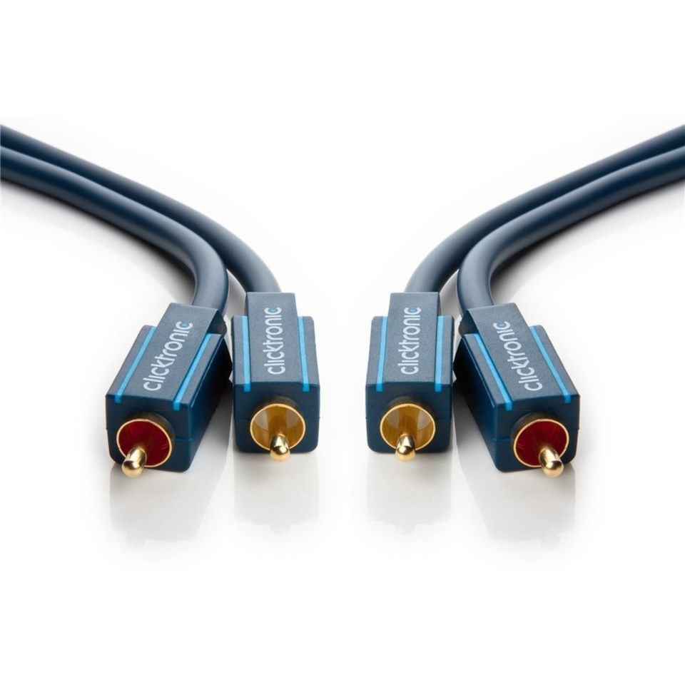 Clicktronic Stereolydkabel 2x RCA 1 m