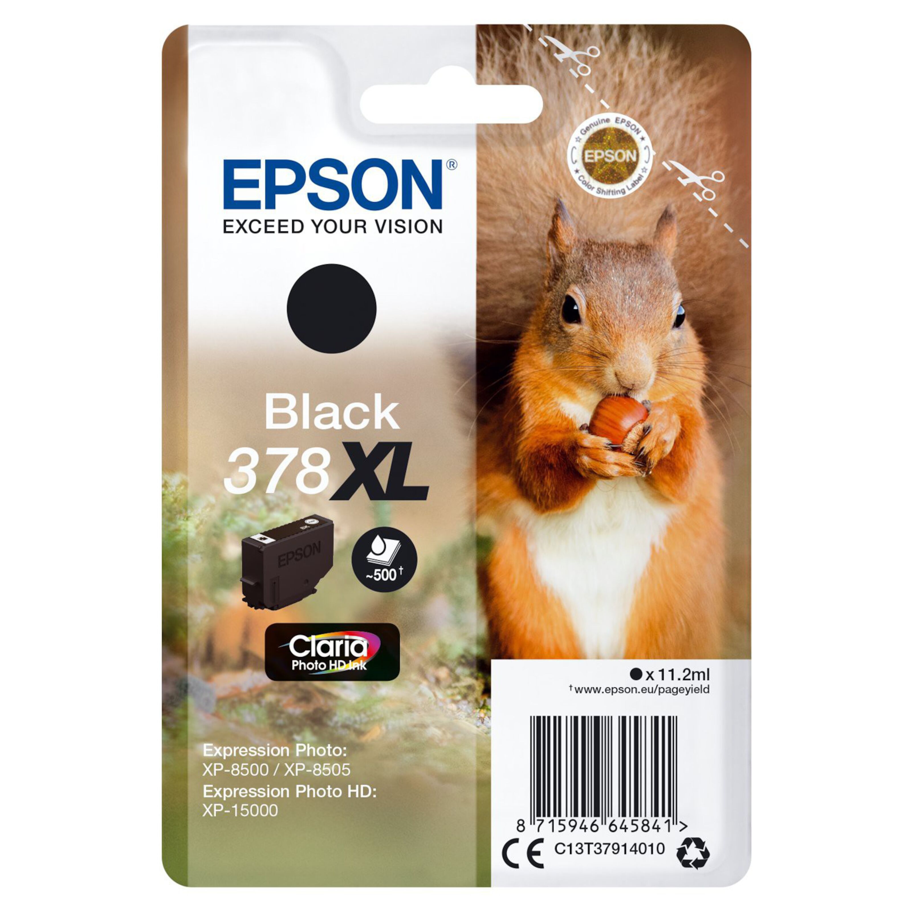 Epson T378 XL Bläckpatron Svart