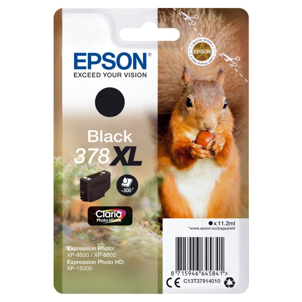 Epson T378 XL Bläckpatron Svart