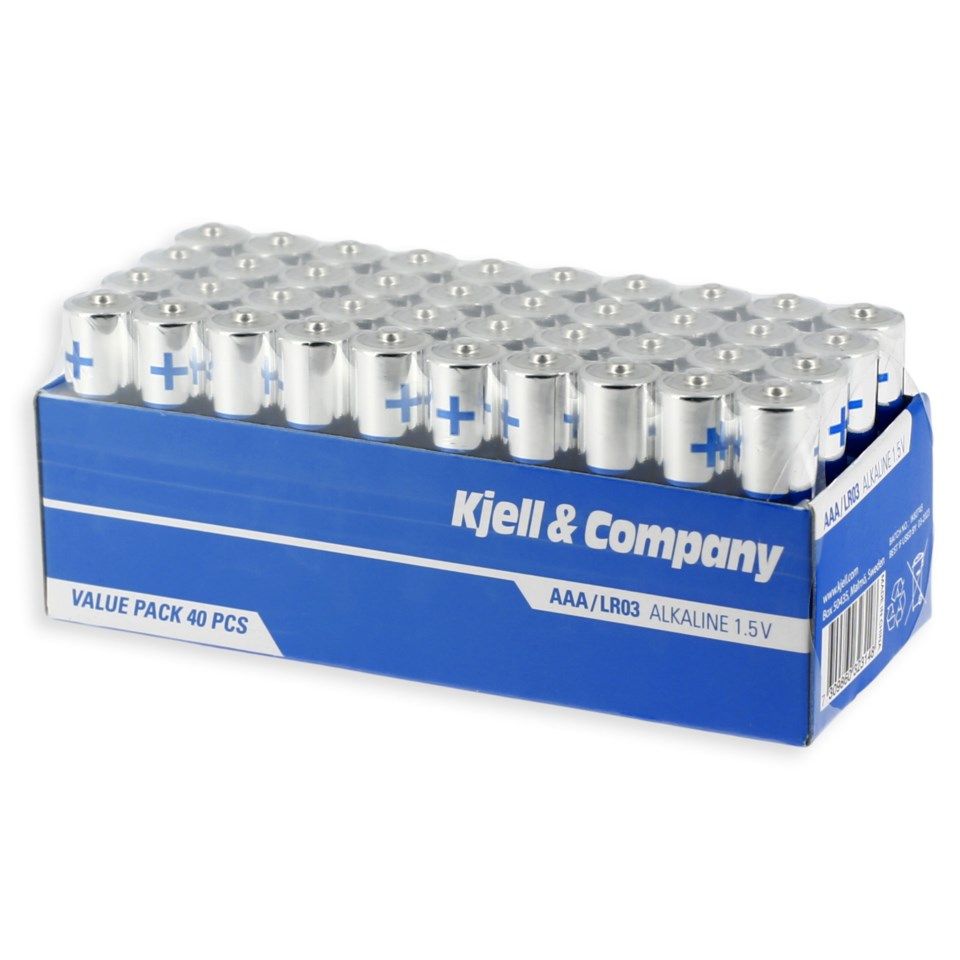 Kjell & Company AAA-batterier (LR03) 40-pk.