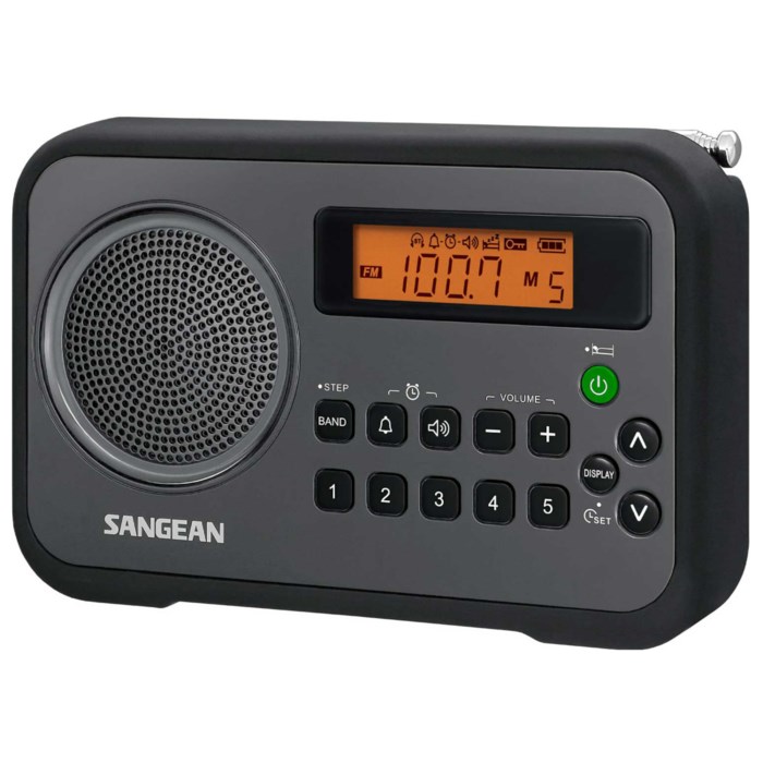 Sangean PR-D18 FM-radio med digital tuner Svart