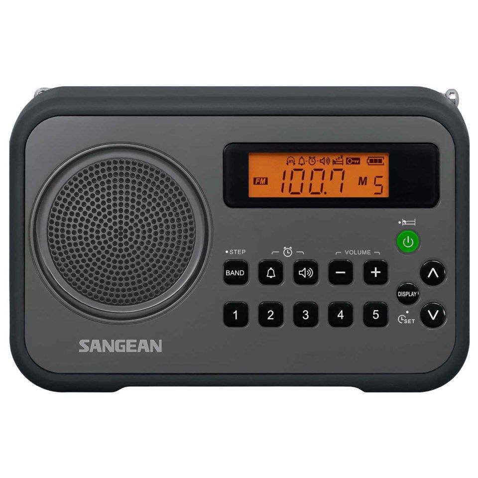 Sangean PR-D18 FM-radio med digital tuner Svart