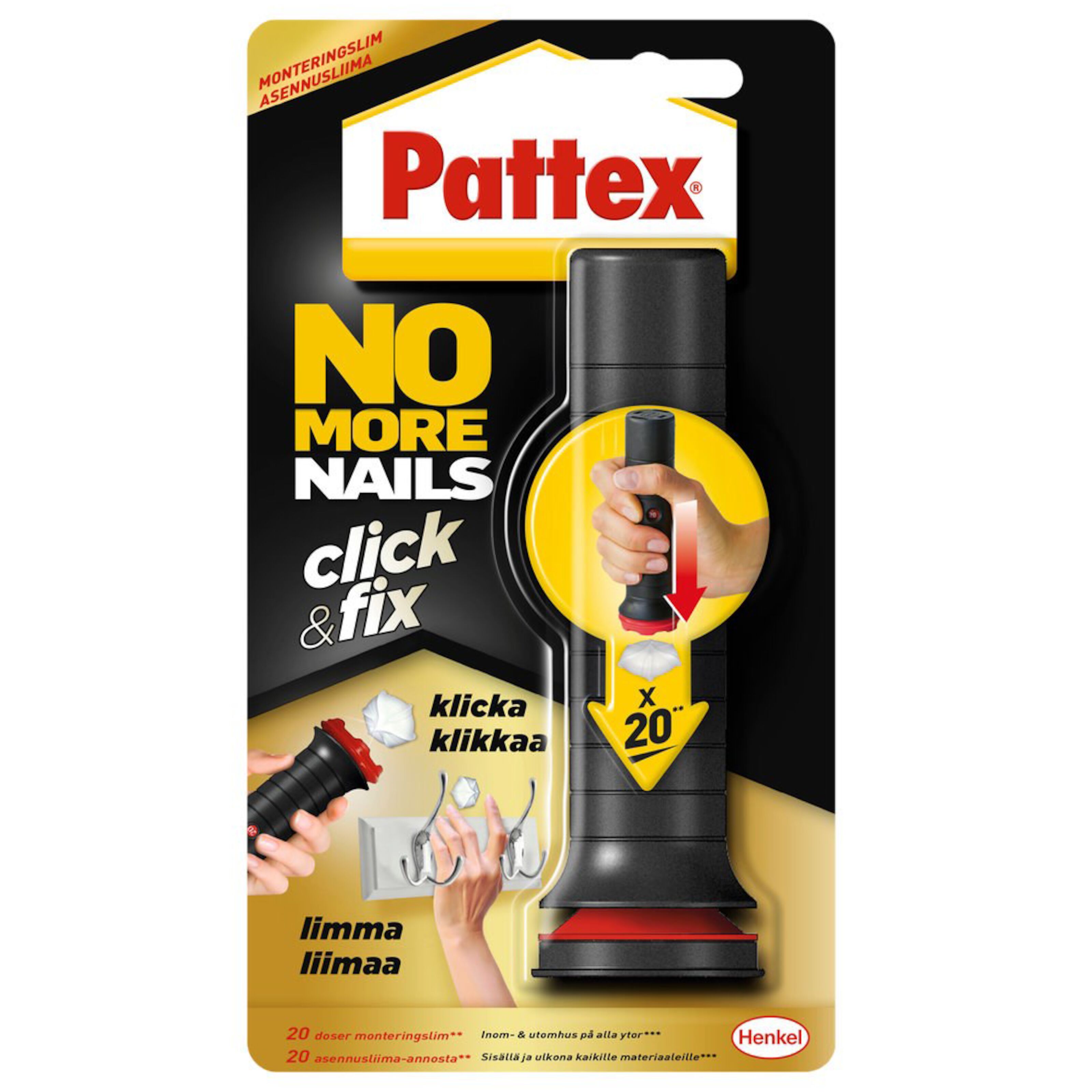 Pattex No More Nails Click & Fix Lim Lim, heftemasse