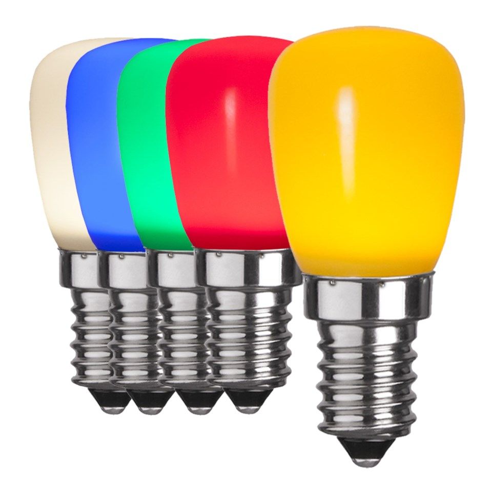 Fargeglad LED-pære E14 Blå