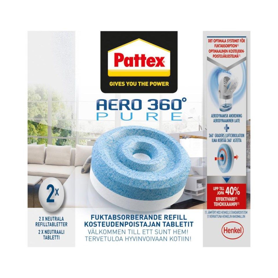 Pattex Aero 360° tablett 2-pack