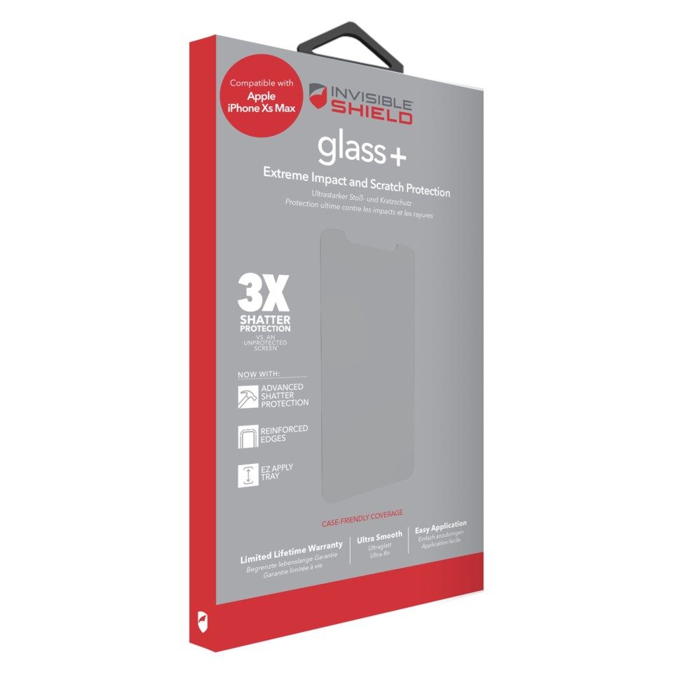 Invisible Shield Glass+ Skärmskydd för iPhone Xs Max
