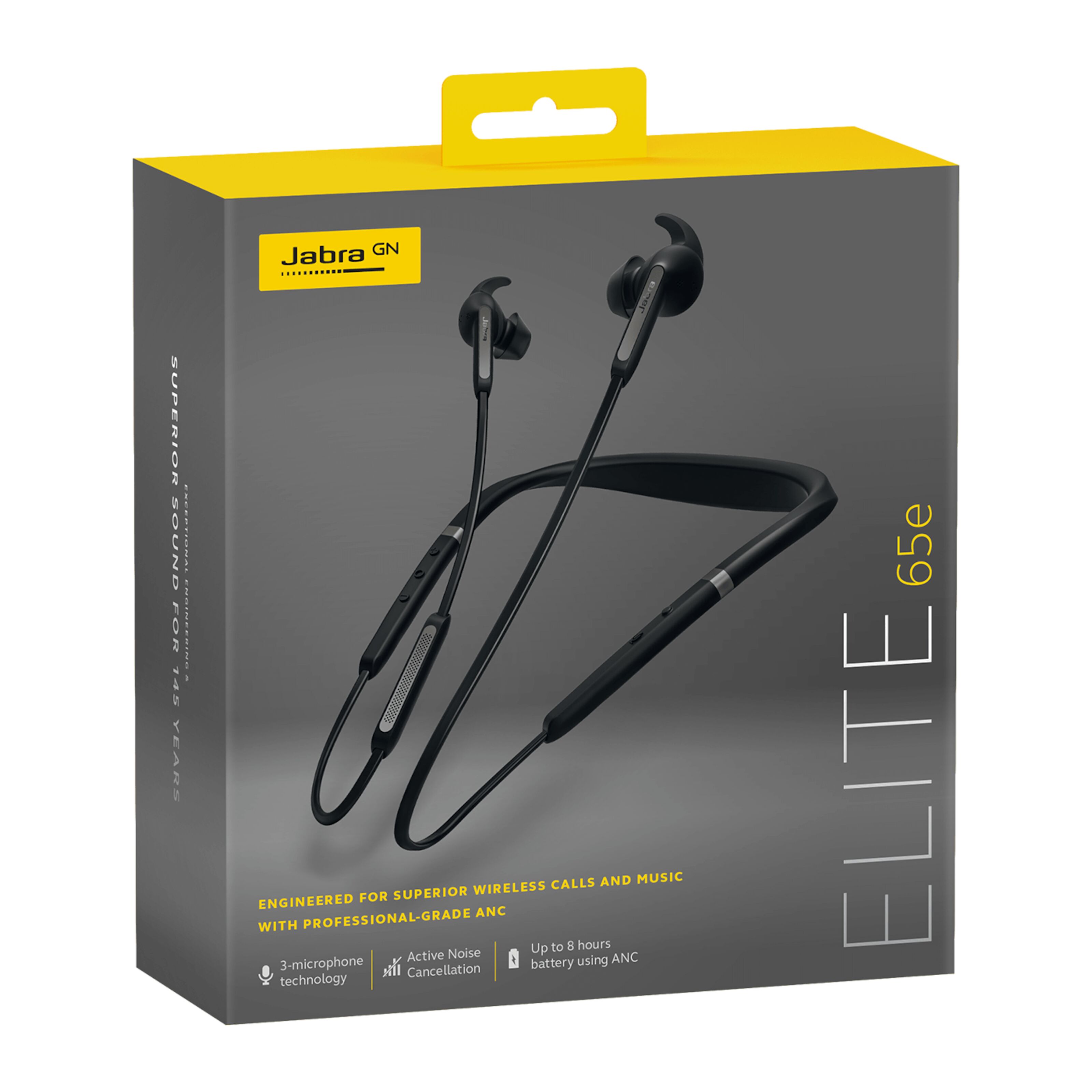 Jabra Elite 65e Wireless ANC Bluetoothheadset med aktiv støydemping