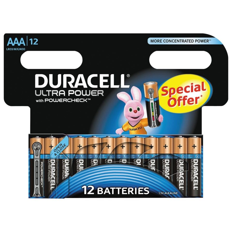 Duracell Ultra Power AAA-batterier (LR03) 12-pk.