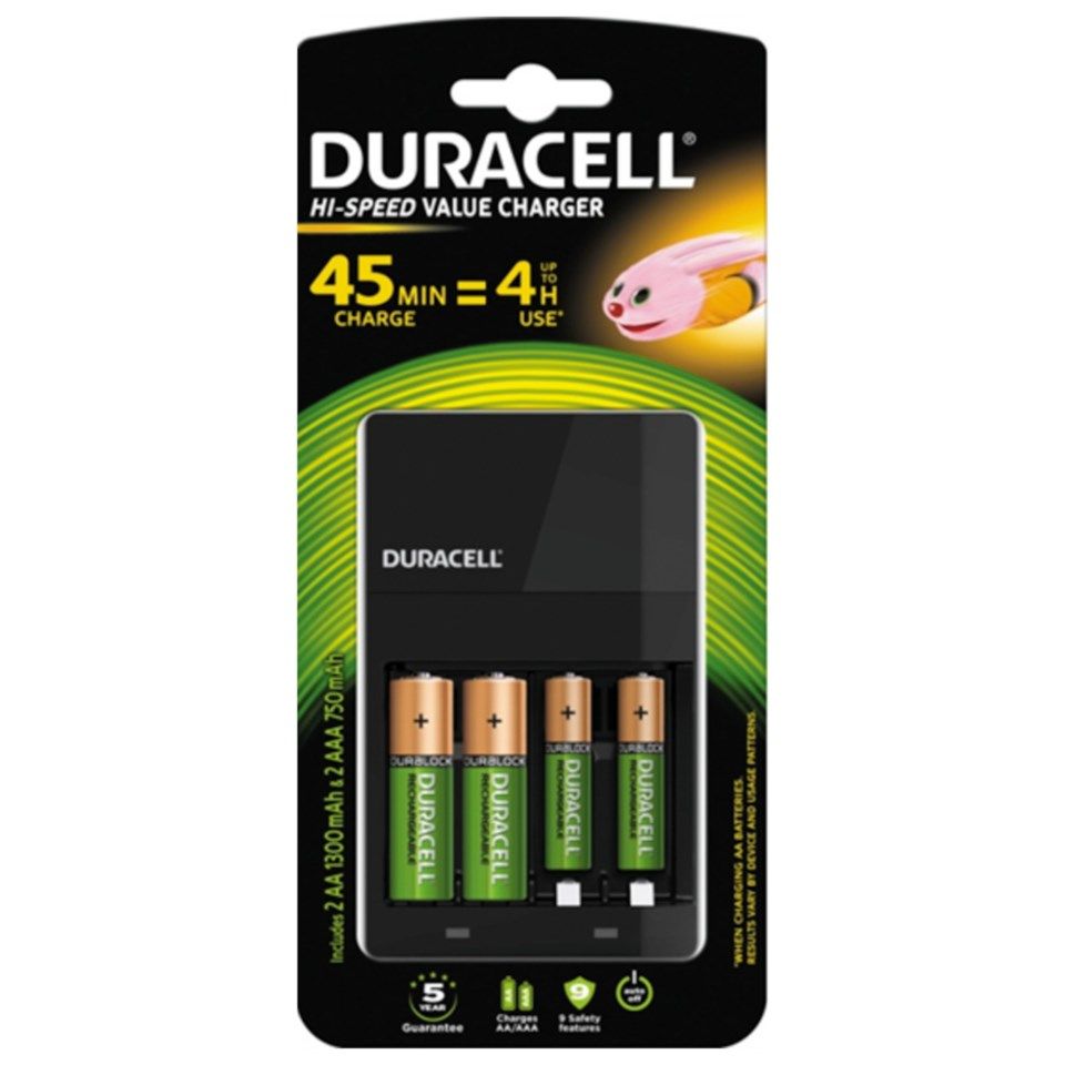 Duracell Value Batterilader med overvåking