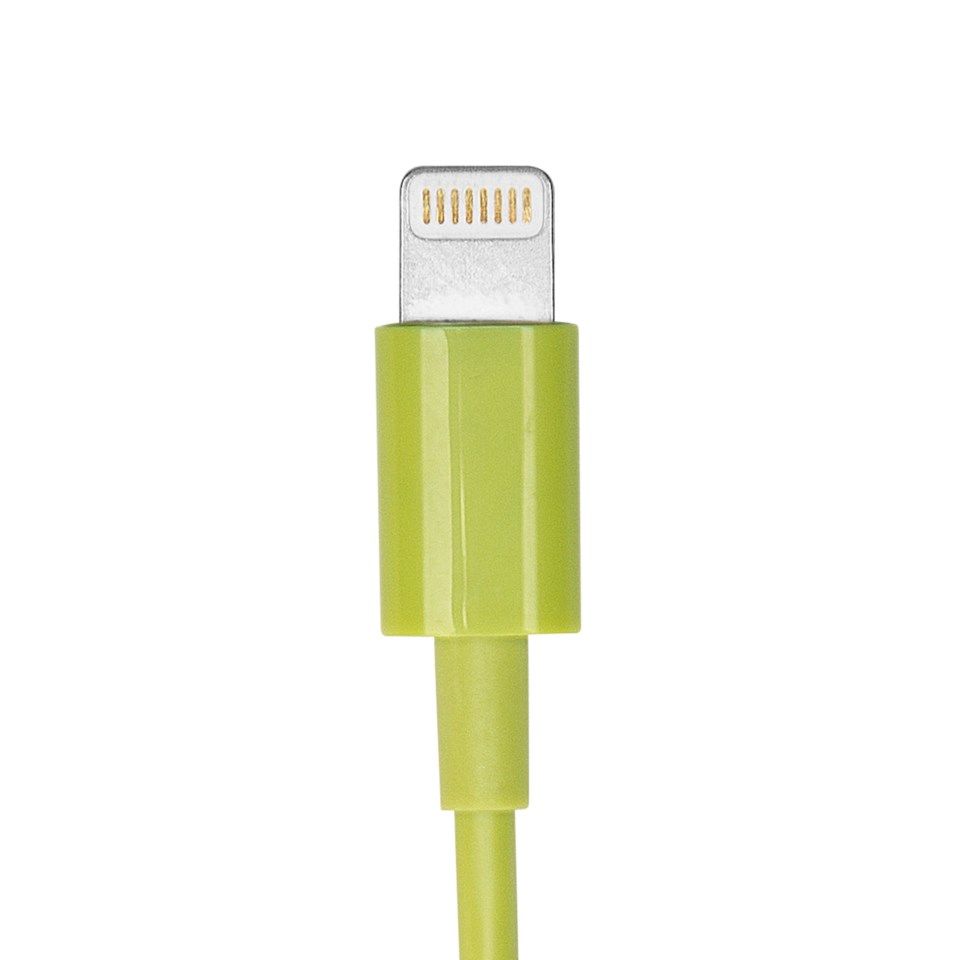 Linocell 3-pk. Lightning-kabel 1 m hvit, grønn og blå